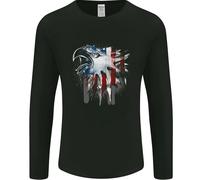 American Eagle Con Stars & Righe Bandiera USA Uomo Maniche