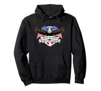 American Eagle Land of The Freaks USA Satire Regalo Patriottico Felpa con Cappuccio
