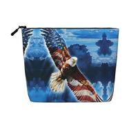 American Eagle - Trousse da donna con motivo con aquila, adatta per uso quotidiano, viaggi e viaggi d'affari.
