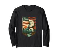 American Eagle USA National Parks design vintage Maglia a Manica
