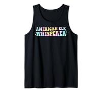 American Elk Whisperer Funny Animal Lover Groovy Tie Dye Canotta