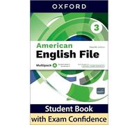 American English File fourth edition Level 3 Student Book & Workbook with access to Exam Confidence multi-pack A: Print Student Book & Workbook with 2 years' access to Exam Confidence multi-pack A.