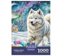 American Eskimo Dog 1000 Pezzi Puzzle Regalo Per Gli Amanti Dei Per Adulti E Bambini Dai 14 Qualità Premium Sfide Extra Divertenti Intrattenimento Creativo 70x50cm/1000pcs