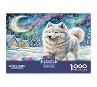 American Eskimo Dog Jigsaw Puzzle Impossibili 1000Pcs Decorazione Per La Casa. Giochi Rilassamento E Intelligence Per Adulti E Ragazzi Da 14 Anni 70x50cm/1000pcs