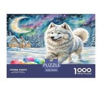 American Eskimo Dog Jigsaw Puzzle Impossible 1000Pcs Decorazione Per La Casa. Giochi Rilassamento E Intelligence Per Adulti E Ragazzi Da 14 Anni 70x50cm/1000pcs