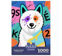 American Eskimo Dog Puzzle 1000 Pezzi Pet Dog - Cartone Friendly, Relax E Concentrazione, Poster Incluso - 70x50cm/1000pcs
