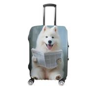 American Eskimo Dog Wall Art_ Divertente decorazione per il bagno_ Cane nel gabinetto_ Animale nel gabinetto_ Petshop Art_ Dog Art_ -1_1 Copertura valigia, Stile:, L(26-28inch), Copertura della cassa