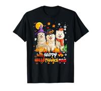 American Eskimo Happy Hallothanksmas Dog Lover Christmas Maglietta