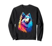 American Eskimo Lovers Colorato, pop art, cane eschimese americano Felpa