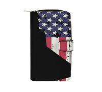 American F-22 Raptor Fighter Jet Flag Carino Portafogli Lunghi Portafogli Grande Capacità Fibbia Borsa Blocco Pochette per Bill Cash Coin Card Key Purse, Stile:, 19.7x11x3.5cm, Per tutte le stagioni