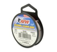 American Fishing Wire Bleeding Leader Blood Red Nylon Coated 1 x 7 Stainless Steel Leader Wire, Blood Red
