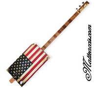 American Flag 3tpv cigar box guitar Matteacci's Made in Italy