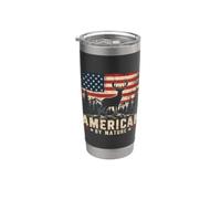 American Flag Deer Hunting Pride Patriotic Outdoors Bicchiere termico in acciaio inox doppia parete