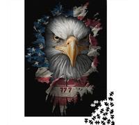 American Flag Eagle Art Print-1 Puzzle Impossible 1000 Pezzi Decorazione Per La Casa. Giochi Rilassamento E Intelligence Per Adulti E Bambini Da 12 Anni 38x26cm/1000pcs