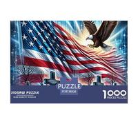 American Flag Eagle Durable Thick Paper Interesting Brain Challenge, Adults Looking for Relaxing Hobby at Home 38x26cm/1000pcs
