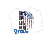 American Flag Fingrint Gene Adesivi Citazione Sogno Decalcomanie in Vinile