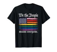 American Flag Gay Pride Month We The People Means Everyone Maglietta