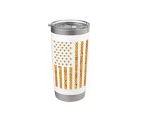 American Flag Honeycomb Honey Bees Beekeeping Beekeeper Gift Bicchiere termico in acciaio inox doppia parete