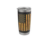 American Flag Honeycomb Honey Bees Beekeeping Beekeeper Gift Bicchiere termico in acciaio inox doppia parete