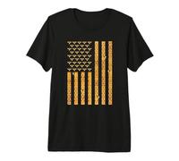 American Flag Honeycomb Honey Bees Beekeeping Beekeeper Gift Maglietta Premium