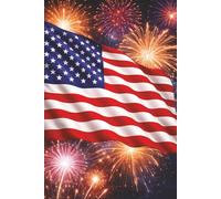 American Flag Lined Journal: 6x 9 Lined Notebook for daily gratitude, class notes, journaling, the office, or School. Great gift for proud Americans, Military families and veterans.