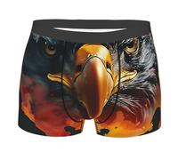 American Flag Military Bald Eagle And Soldier Style Uomo Pantaloncini Boxer Mutande Aderenti Boxer Uomo Elasticizzati Intimo Maschile per Uomini Sportivi L