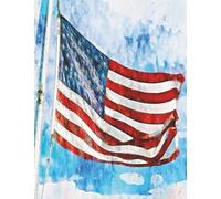 American Flag Notebook: Watercolor U.S. Flag Composition Book | Stars and Stripes Journal | Red, White, and Blue | Patriotic USA Design | College Ruled | 100 Pages
