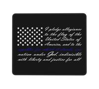 American Flag Pledge of Allegiance Mousepad Antiscivolo Tappetino per Mouse Morbido Mouse Pad per Gaming Laptop Pc 25X30Cm