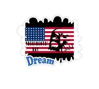 American Flag Presidents Day Brid Adesivi Citazione Sogno Decalcomanie in Vinile