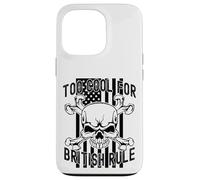 American Flag Skull Bones 4th July Too Cool for British Rule Custodia per iPhone 13 Pro