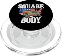 American Flag Square Body Truck Lovers PopSockets PopGrip per MagSafe