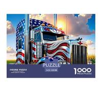 American Flag Truck Securely Fitted Pieces Suitable for Long Hour Relaxation, Brain Training And Personal Leisure Time 52x38cm/1000pcs
