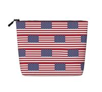 American Flag Una borsa da viaggio versatile per il trucco, ideale per routine quotidiane e viaggi di lavoro, Nero , Taglia unica, Beauty case