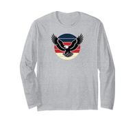 American Flag USA Patriotic Eagle Flying Trees Graphic Gift Maglia a Manica