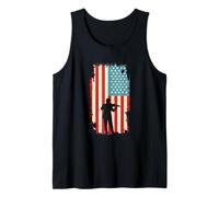 American Flag Violinista Orchestra String Instrument Canotta