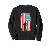 American Flag Violinista Orchestra String Instrument Felpa