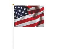 American Flag1 - Mini bandierine palmari con stampa, per grandi aperture, bar, ufficio, sfilate, eventi sportivi della Coppa del Mondo
