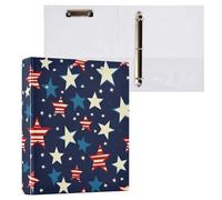 American Flags - Raccoglitori a tre anelli con tasche interne, 1,5", confezione da 1/2 raccoglitori assortiti con copertina rigida