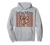 American Football Girl Mom I Just Hope Entrambe le squadre si divertono Felpa con Cappuccio
