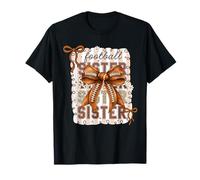 American Football Sister Coquette Bow Ringraziamento per Ragazze Maglietta