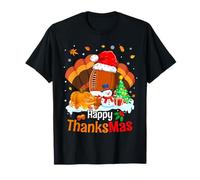 American Football Thanksgiving Christmas Happy Thanksmas Maglietta