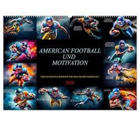 American Football und Motivation (Wandkalender 2026 DIN A2 quer), CALVENDO Monatskalender: Die Bilder werden dein Jahr mit American Football und unerschütterlicher Motivation füllen.