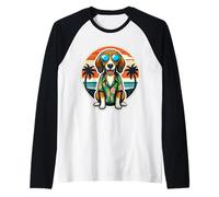 American Foxhound Dog Owner Summer Vibes Vacanze Maglia con Maniche Raglan