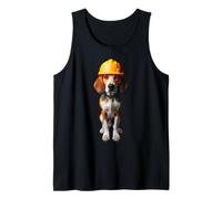 American Foxhound Dog Yellow Hard Hat Casco Operaio Ingegnere Canotta