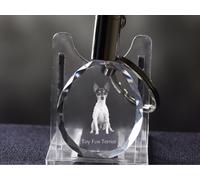 American Giocattolo Terrier, Cane Cristallo Rotondo Portachiavi, Crystal Animals