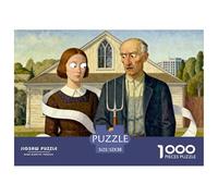 American Gothic The Tax Bill Puzzle in Legno Impermeabile DIY Puzzles Da 1000 Pezzi Per Adulti Colorati Giochi Di Impegnativi