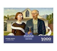 American Gothic The Tax Bill Puzzle in Legno Impermeabile Puzzles Da 1000 Pezzi Regali Per Adulti Impossibili Giochi Di Impegnativi