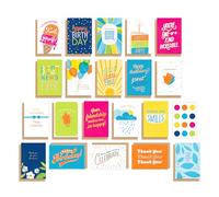 American Greetings 20-Count All Occasions Card Bundle with Envelopes- Birthday, Congrats, Baby, Anniversary, Wedding, Get Well, Support, Friendship, Thank You, and Sympathy