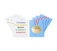 American Greetings Biglietti di ringraziamento con buste per allenatore, medaglia numero 1 per allenatore (8 pezzi)