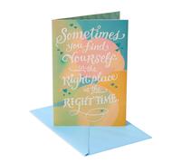 American Greetings Romantic Birthday Card (Right Place Right Time)